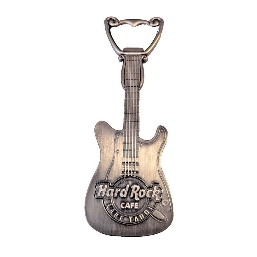 Hard Rock Cafe Lake Tahoe Bottle Opener Silver Pewter Metal 6 inch Rare Gift NEW